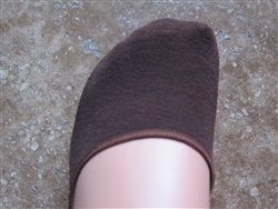 Brown No Show Liner Socks