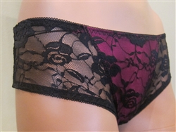 Elegant Lace Pantie with Rose Pattern