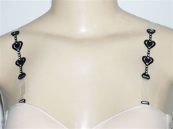 Heart Design Rhinestone Bra Strap