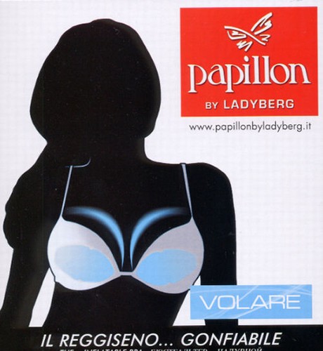 Exclusive air Push-up bra with inflate-deflate volume adjustment system  by Papillon